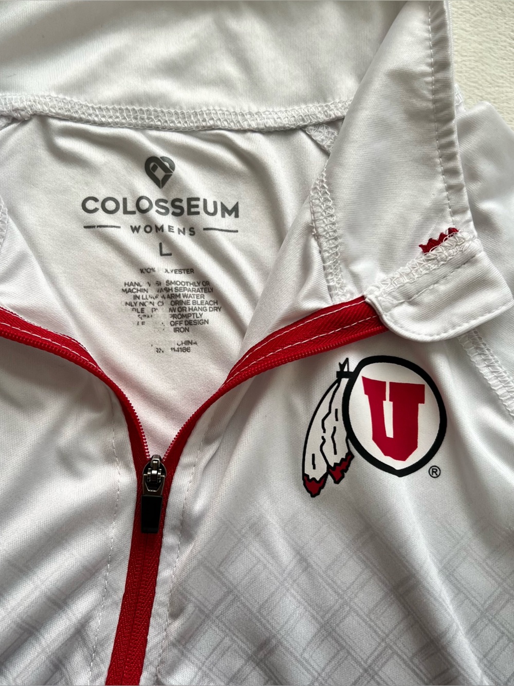 Utah Utes 1/4 zip athletic college feather academia NCAA gradient Dorm fangirl - Picture 2 of 6
